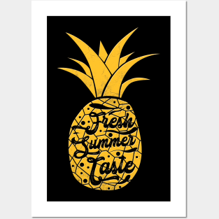 Retro Pineapple Summer Posters and Art